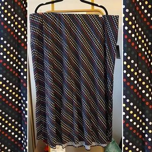 Eloquii Polka Dot Bias Cut Skirt